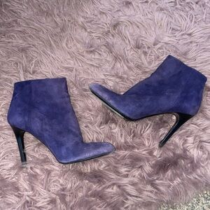 Lanvin purple suede boots